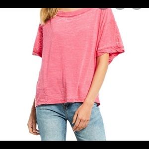 Free People Viola Open Back Cut Out Tee